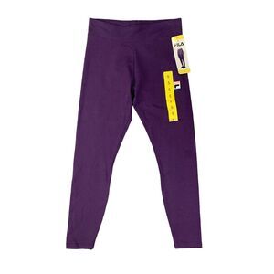 Fila Legging Womens S Small Grape Cotton Blend High Waist Pull On Skinny Ankle